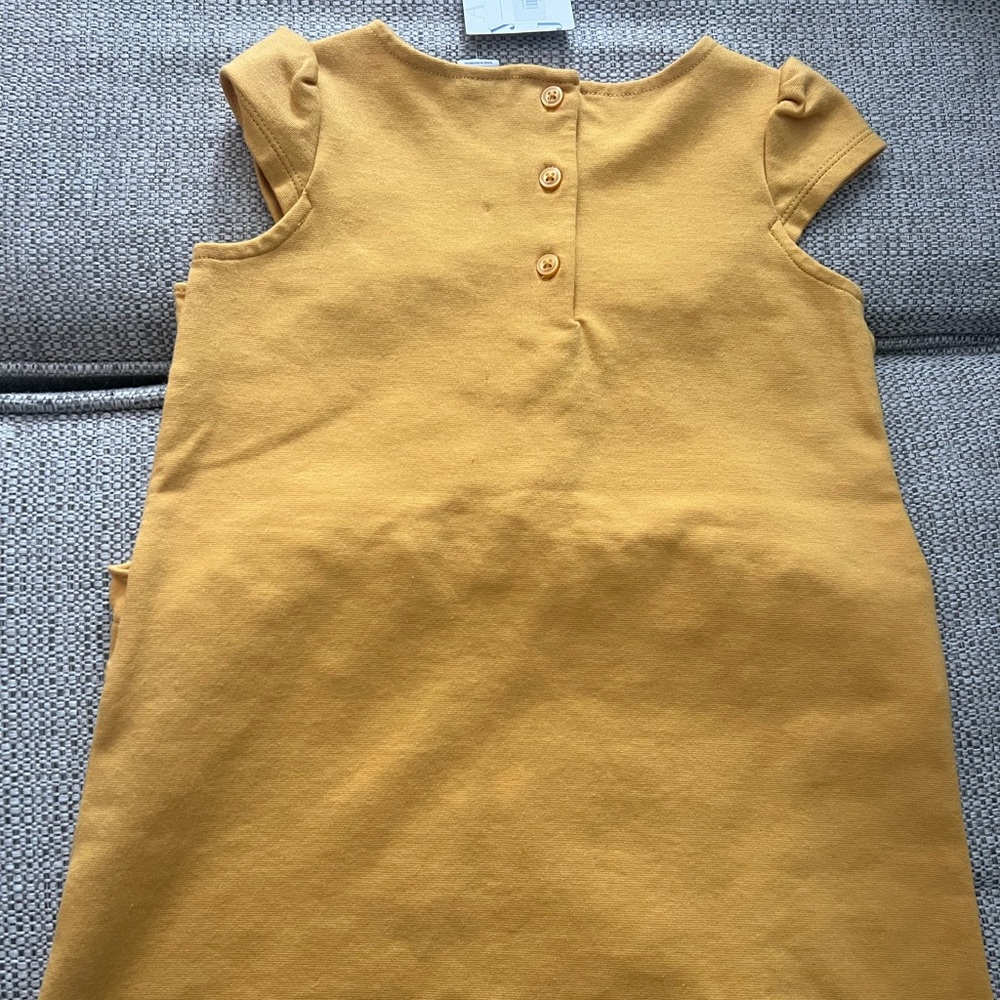 NWT Janie and Jack Girls Golden Yellow Mustard Ruffle Dress 2T - Picture 5 of 6